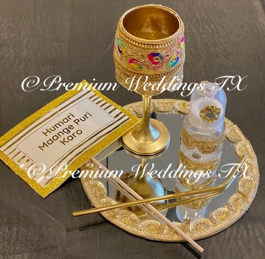 Gold Doodh Pilai Glass - Premium Weddings TX