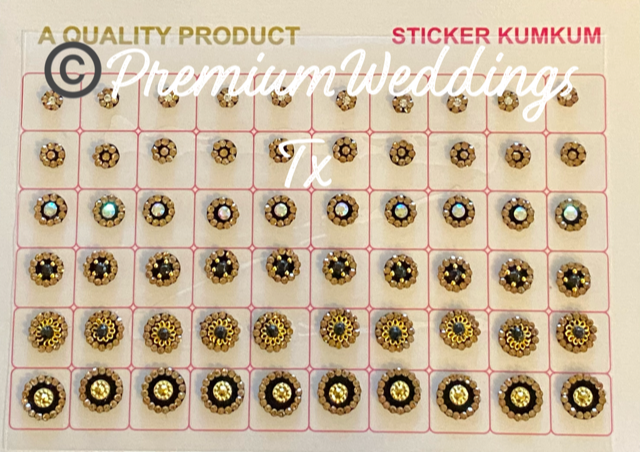 Designer Bindi - BLACK - Premium Weddings TX