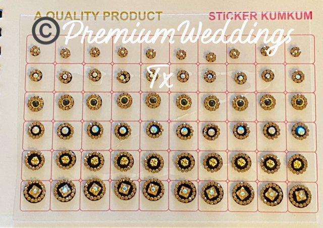Designer Bindi - BLACK - Premium Weddings TX