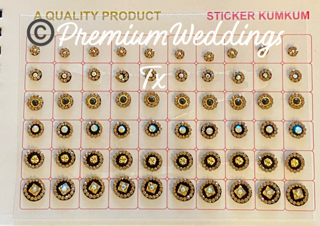 Designer Bindi - BLACK - Premium Weddings TX