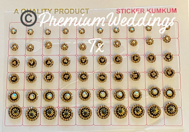 Designer Bindi - BLACK - Premium Weddings TX