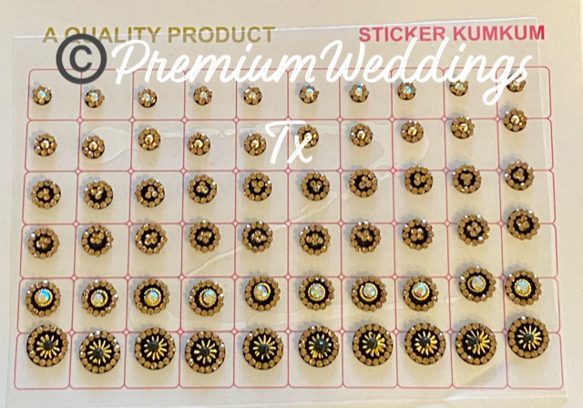 Designer Bindi - BLACK - Premium Weddings TX
