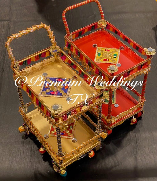 Heavy Duty Decorated Rolling Cart - 1Ct