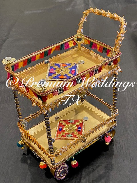 Heavy Duty Decorated Rolling Cart - 1Ct - Premium Weddings TX