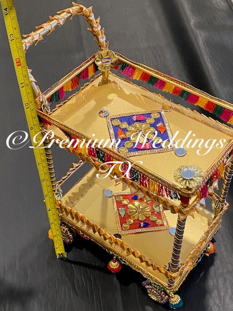 Heavy Duty Decorated Rolling Cart - 1Ct - Premium Weddings TX