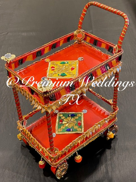 Heavy Duty Decorated Rolling Cart - 1Ct - Premium Weddings TX