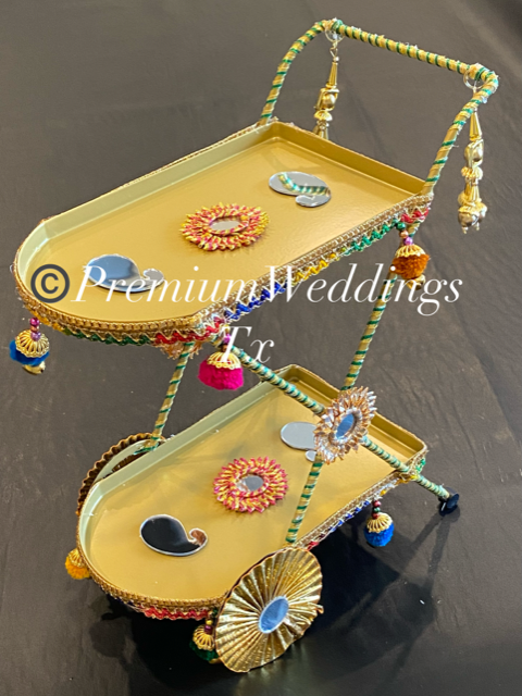 Gold Decorative Carts - Handmade - Premium Weddings TX
