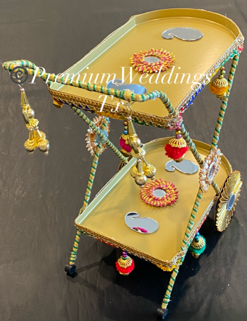 Gold Decorative Carts - Handmade - Premium Weddings TX