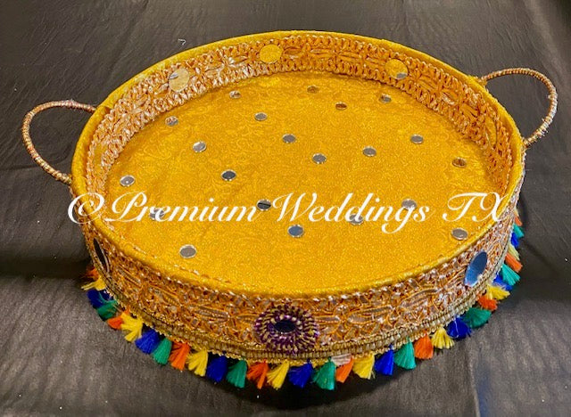 Yellow Handmade Mehndi Thaal