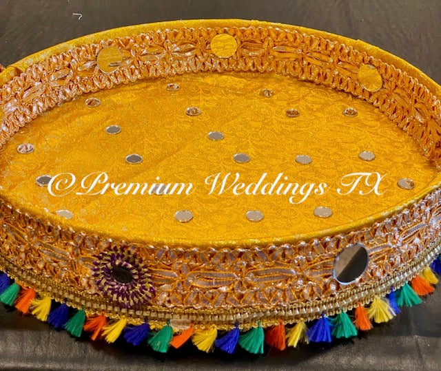 Yellow Handmade Mehndi Thaal