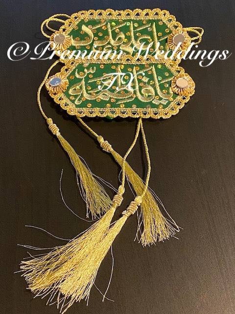 Ya Ali Madat Ya Fatima Imam Zamin - Green - Embellished