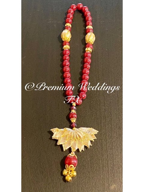 Maroon Bead Tasbih - 1Ct - Premium Weddings TX