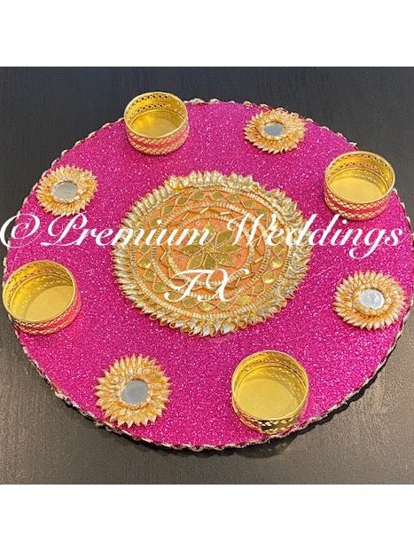 10" Bulk Mehndi Plates - Assorted Colors