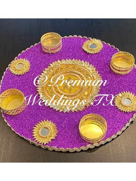 12" Bulk Mehndi Plates - Assorted Colors - Premium Weddings TX