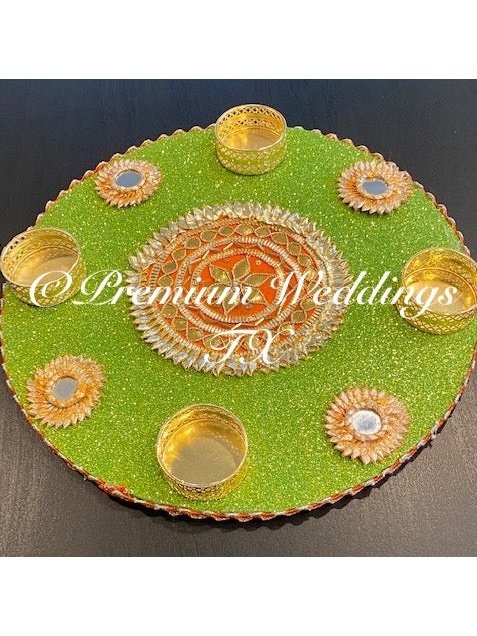 10" Bulk Mehndi Plates - Assorted Colors