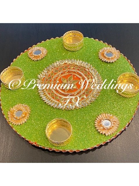 10" Bulk Mehndi Plates - Assorted Colors