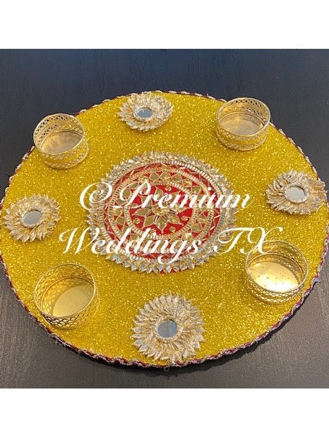 12" Bulk Mehndi Plates - Assorted Colors - Premium Weddings TX