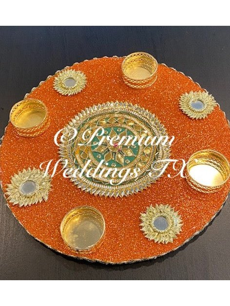 10" Bulk Mehndi Plates - Assorted Colors