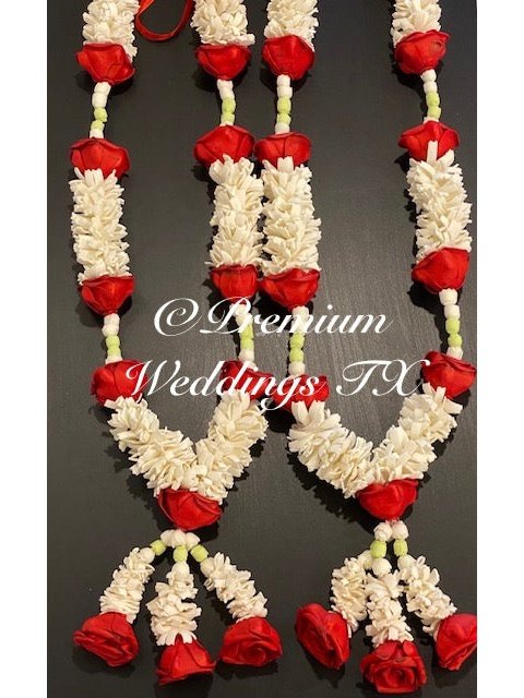 Red Rose Artificial Handmade Garland - Set of 2 - Premium Weddings TX