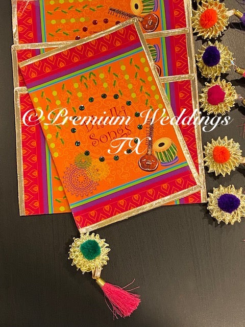 Dholki Song Book - 1 Book - Premium Weddings TX