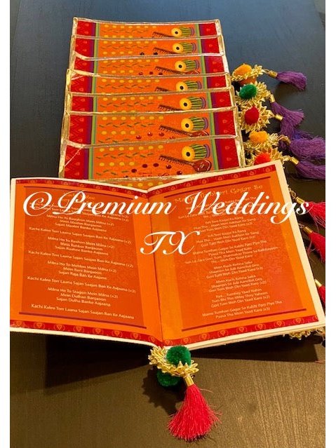 Dholki Song Book - 1 Book - Premium Weddings TX