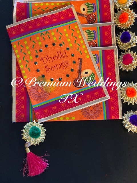 Dholki Song Book - 1 Book - Premium Weddings TX