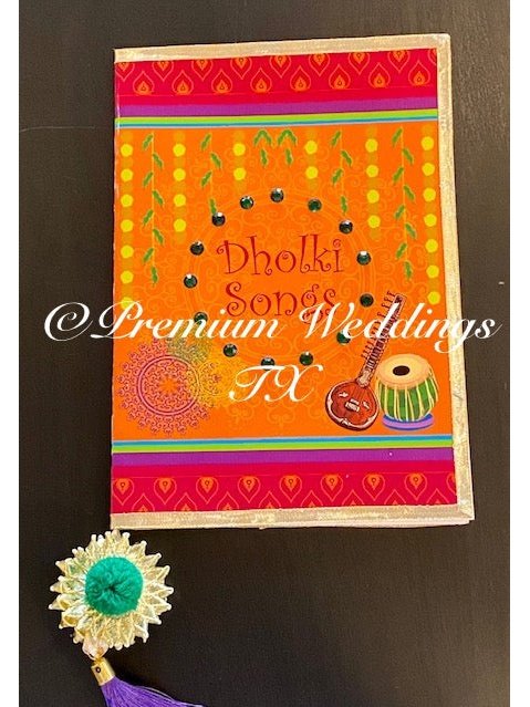 Dholki Song Book - 1 Book - Premium Weddings TX