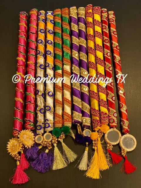 Tassel Handmade Assorted Dandiya - 12Ct