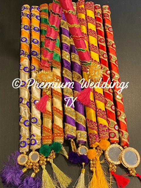 Tassel Handmade Assorted Dandiya - 12Ct