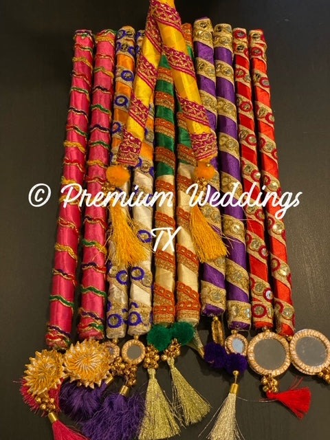 Tassel Handmade Assorted Dandiya - 12Ct