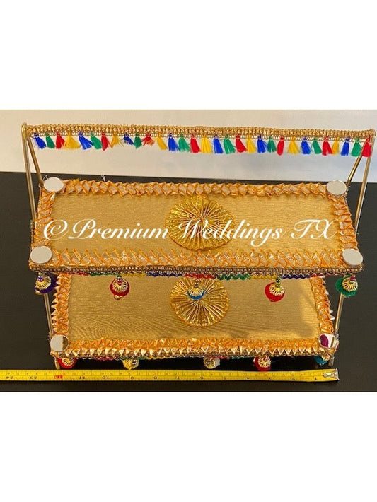 Gold Decorative Stand - Premium Weddings TX
