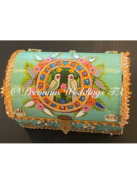 Mint Green Handmade Jewelry Box - Premium Weddings TX