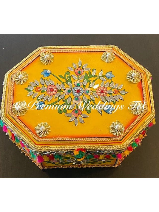 Yellow Handmade Jewelry Box