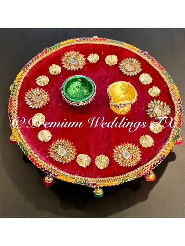 Red Mehndi Thaali - Premium Weddings TX