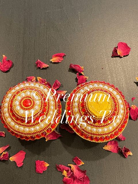 Red & Pearl Sapatia - 2Ct - Premium Weddings TX