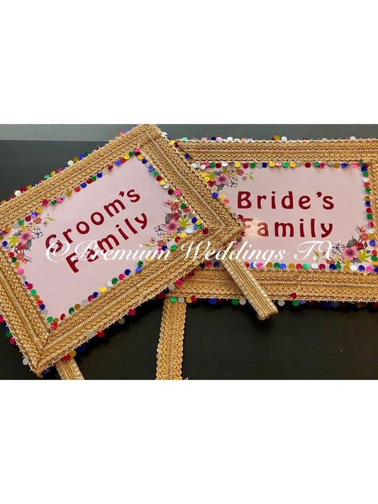 Bride & Groom Banners - Set of 2 - Premium Weddings TX