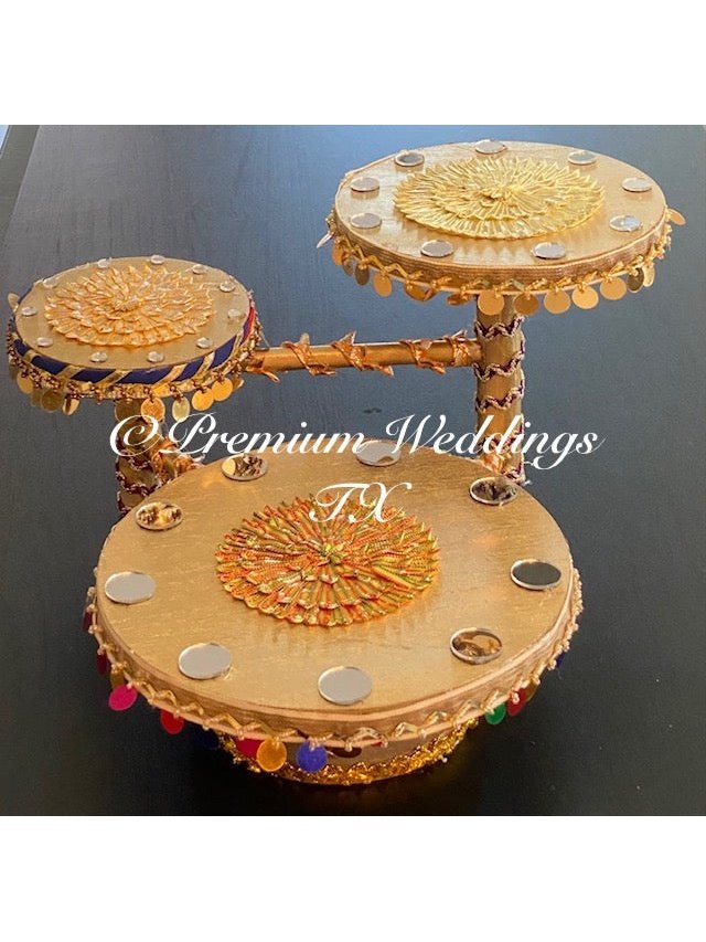 3 Tier Decorative Wood Stand