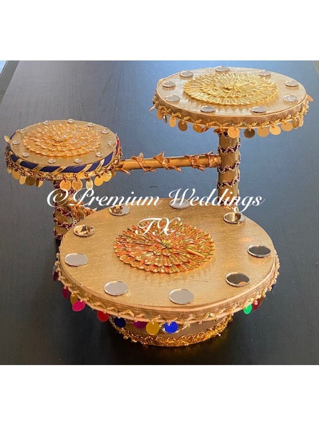 3 Tier Decorative Wood Stand