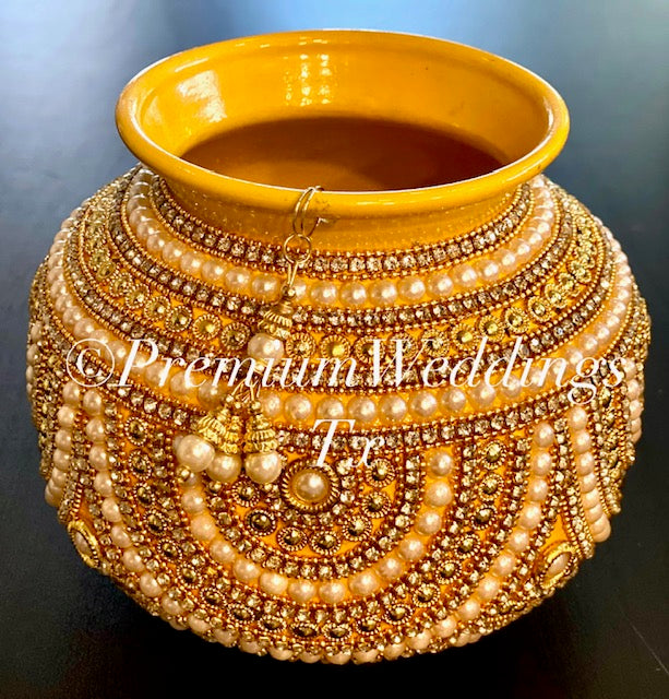 Medium Kalaash / Matki - Assorted Color & Design - Premium Weddings TX
