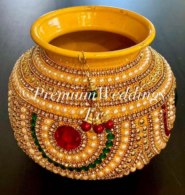 Medium Kalaash / Matki - Assorted Color & Design - Premium Weddings TX