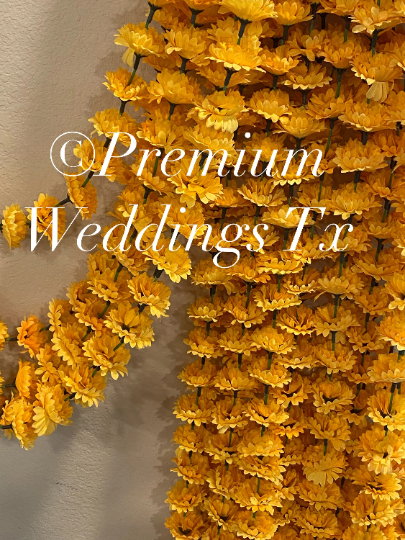 Eco-Friendly Flower Garlands, Garlands,Flower Garlands, Wall Decor, Wedding Decor, Shaadi, Shaadi Decor, Indian Wedding Decor, Pakistani Wedding Decor, Marigold Flower Backdrop, Handmade Backdrop Decor, Diwali Decor, Eid Decor, Housewarming Decor, Navratri Decor, Baby Shower Decor, Bridal Shower Decor, Garland Decor, Lohri Decor, Janmashtami Decor, Rakhi Decor