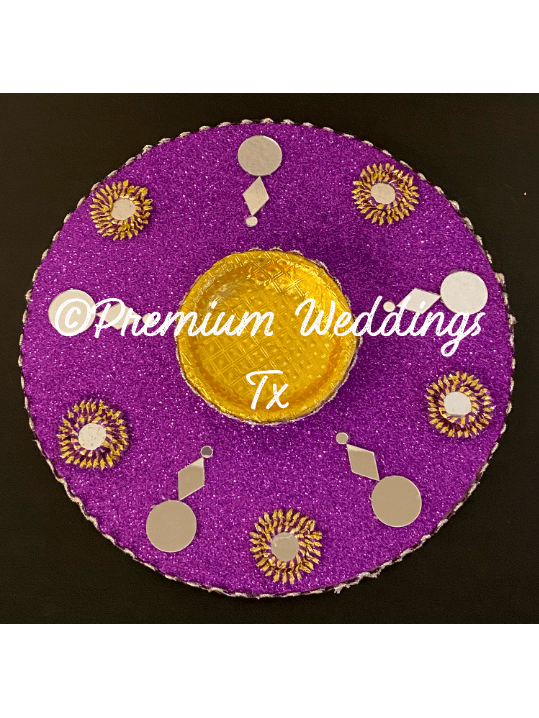 Purple Mehndi Plates