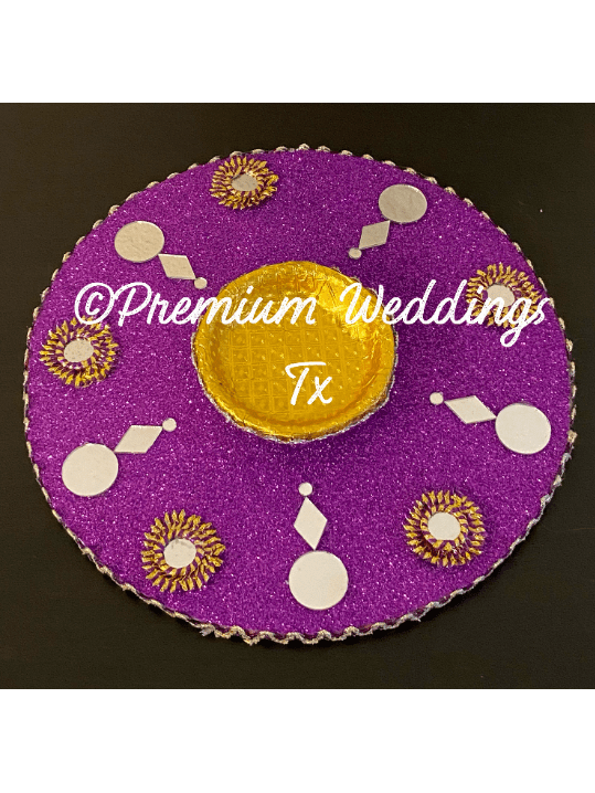 Purple Mehndi Plates