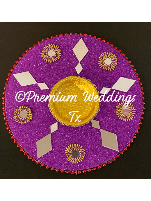 Purple Mehndi Plates