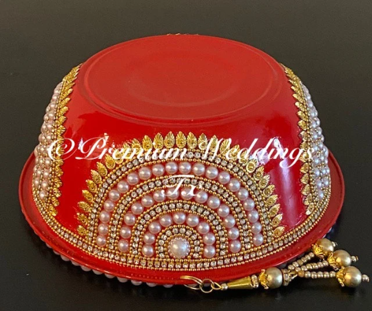 Handmade Decorative Bowls - Red Assorted Designs - Premium Weddings TX
