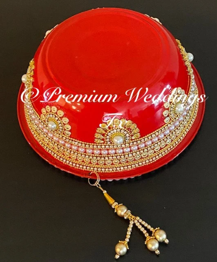 Handmade Decorative Bowls - Red Assorted Designs - Premium Weddings TX