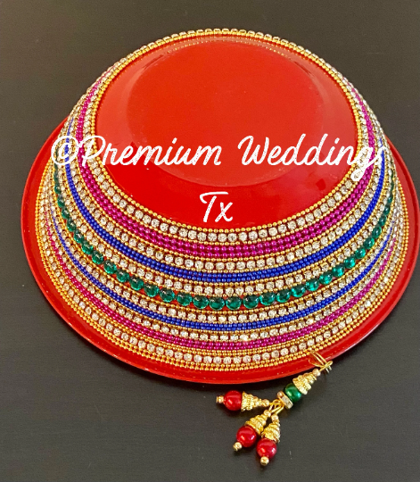 Handmade Decorative Bowls - Red Assorted Designs - Premium Weddings TX
