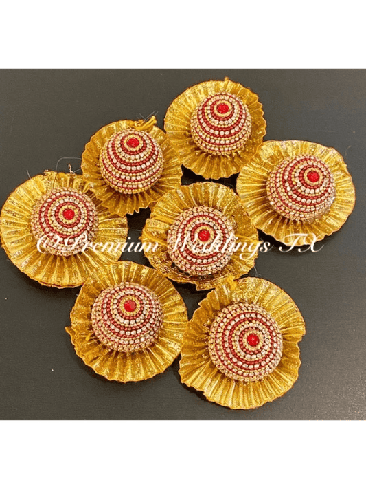 Decorative Red Beaded Embellished Supari, Gotta Parch Supari, Supari for Puja, Wedding Supari, hindu wedding, indian wedding, puja, supari, pakistani wedding, mayoon, haldi, pithi