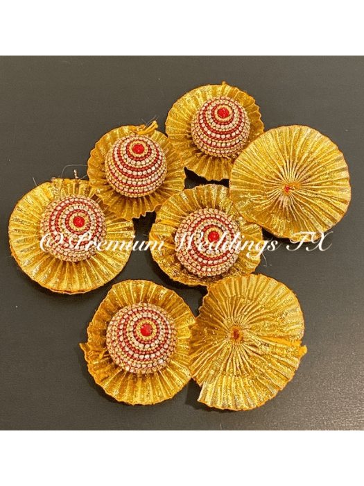 Decorative Red Beaded Embellished Supari, Gotta Parch Supari, Supari for Puja, Wedding Supari, hindu wedding, indian wedding, puja, supari, pakistani wedding, mayoon, haldi, pithi