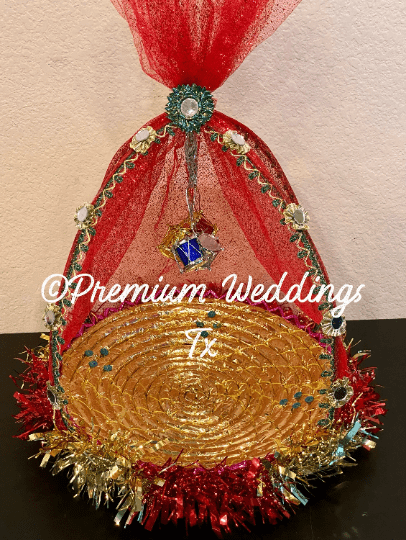 Red Large Chabba Tokra - Premium Weddings TX